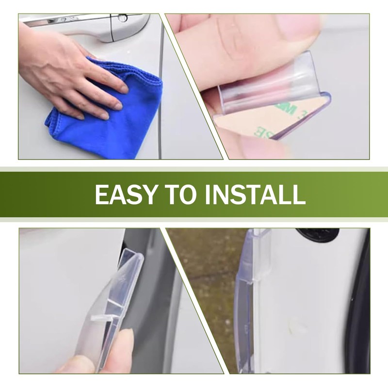 getfay Pack-4 Car Door Anti-Collision Strip, 5.7"/3.1" x 0.8" x