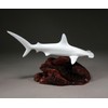 HAMMERHEAD SHARK Sculpture by JOHN PERRY 12in long on polished