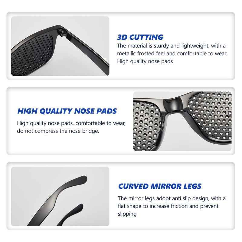 SNBUHA 4 Pcs Pinhole Glasses, Grid-Glasses for Eyesight Improvement and