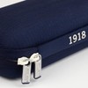 MILAN 1918 Series Semi-Rigid Oval Pencil Case, Navy, 2.56 x
