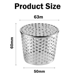 KATISHYRO Gutter Leaf Protection, Stainless Steel Rain Gutters, Leaf Protection, Downpipe Protection, Leaf Protection, Gutter Protection for Gutters, Leaf Catcher Downpipe for Downpipes (50-63 mm)