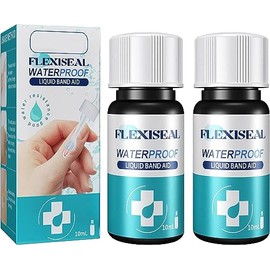 MAFHVV New Skin Liquid Plaster Wound Glue Liquid Skin Glue for Wounds Human, Waterproof Dressing, Breathable, Waterproof and Breathable Quick-Dry Gel Liquid Bandages for Scrapes 2PC*10ML