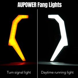 AUPOWER AUPOWER Smoked LED Tail Lights & Fang Accent Lights with Amber Turn Signals Lamps for 2014-2018 Polaris RZR XP 1000, Rear Brake Lights for 2015-2020 RZR 900 900S Accessories DRL(2PCS)