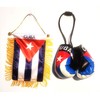 Rainbow Trading Flag and Boxing Gloves Combo Car Rear-View Mirror