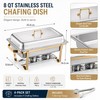 8QT Stainless Steel Chafing Dish Set for Buffets – Gold