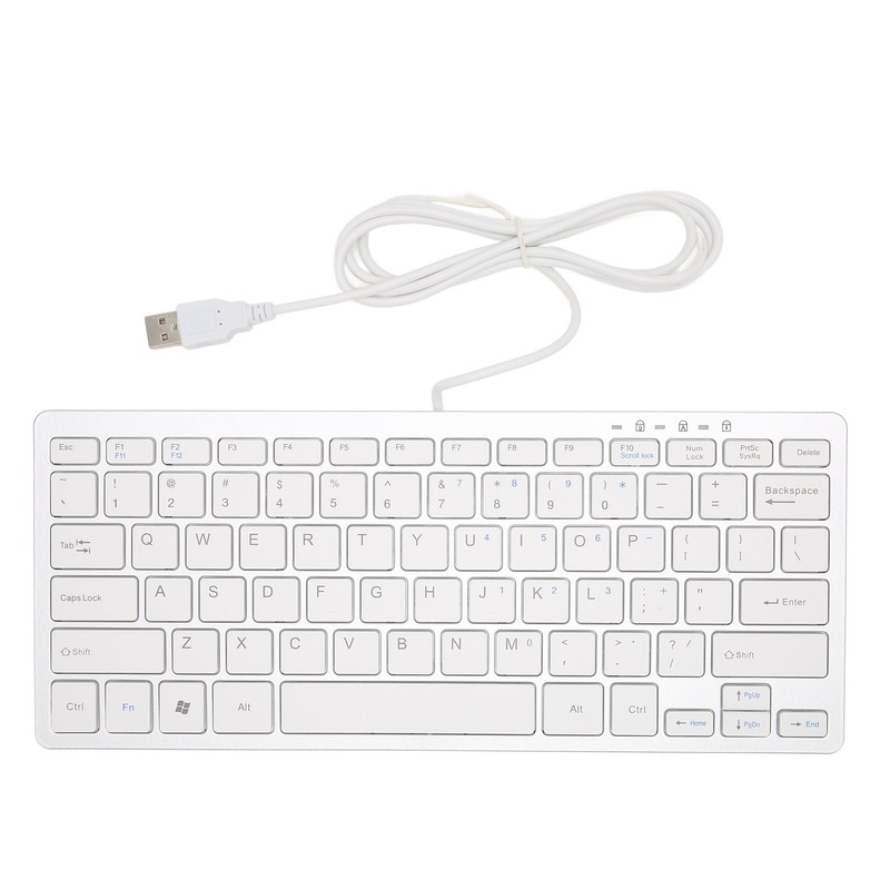 Mini Keyboard Mini Ultra Thin 78 Keys USB Wired Keyboard