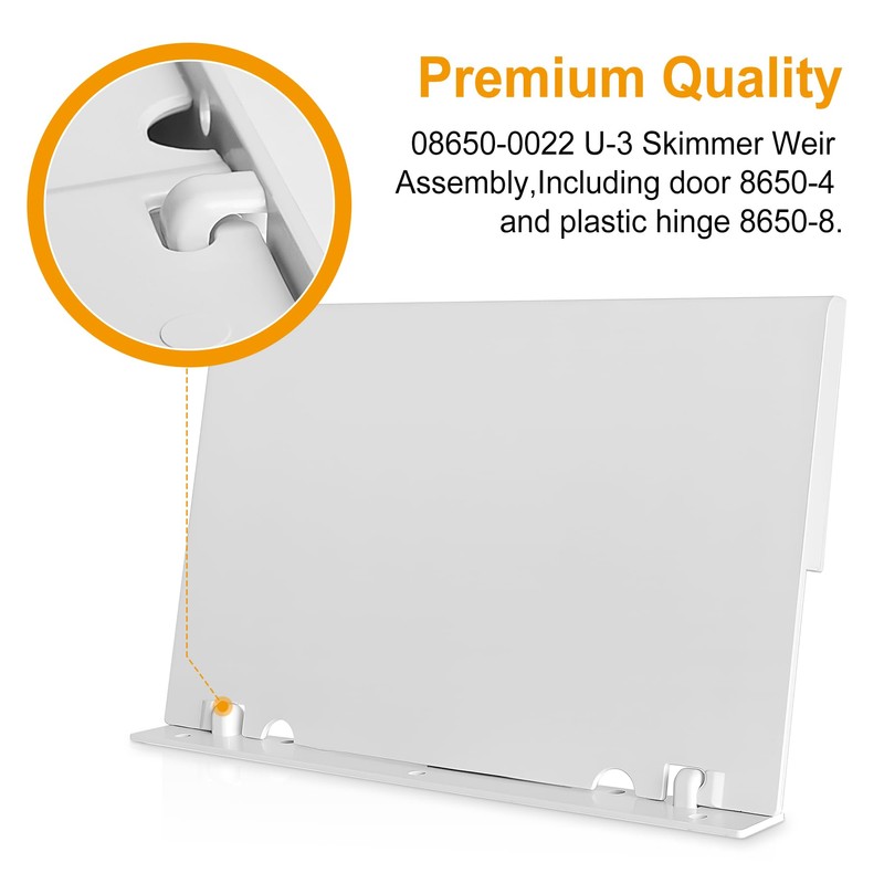 Porscan 08650-0022 Weir Assembly for Pentair Pool Skimmer - Hinged