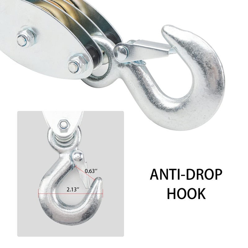 XSTRAP STANDARD Heavy-Duty 2,000LB 50 Feet Reflective Rope Hoist Pulley