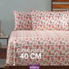 Juego De Sábanas Matrimonial Estampado Emily de Microfibra Suave Blancos