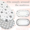 Selemavi Moses Basket Fitted Sheets Set – 100% Cotton, 3pc