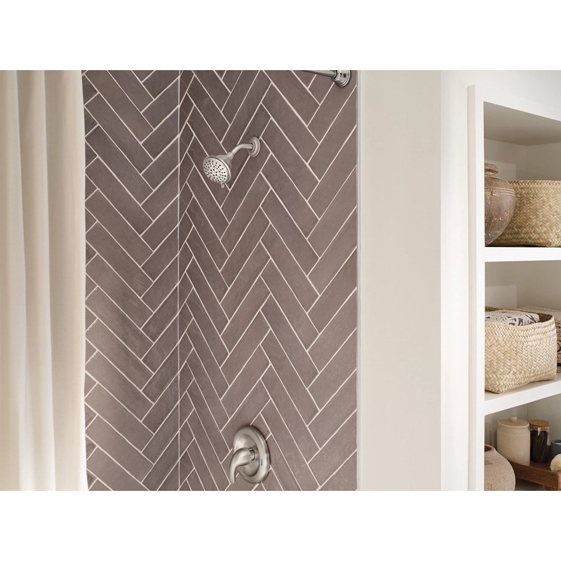 Attune Spot Resist Brushed Nickel 8-Function Wall Mount Fixed Showerhead,