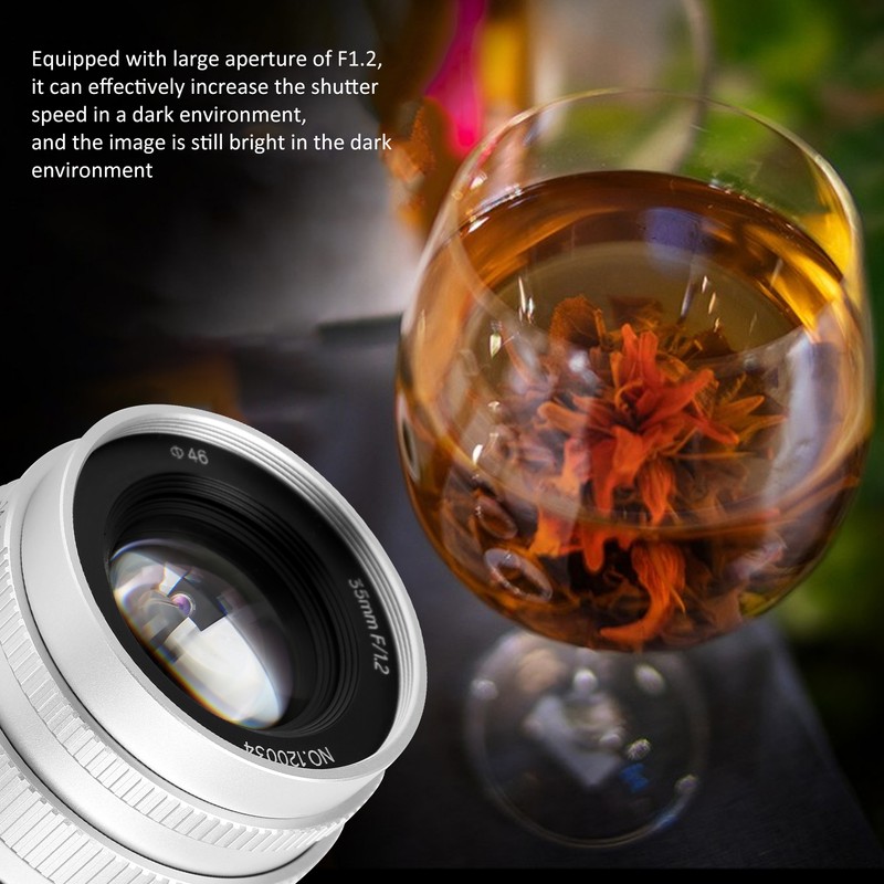 NEWYI 35mm F1.2 E Mount Large Aperture Portrait Manual Lens