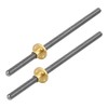 2-Piece 200mm Tr8x8 Thread Spindle Set with Acme Thread for