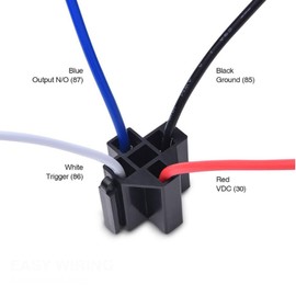 12V Fuse Relay 30A ATO/ATC Blade Fuse with Wiring Harness Kit, 4-Pin SPST Relay for Automotive with 12AWG High Performance Cables (Pack of 2)