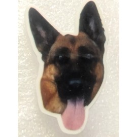 GSD German Shepherd Dog Gorgeous Flat Acrylic Pin Tac Jewelry