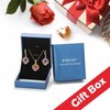 EVEVIC Colorful Cubic Austrian Crystal Pendant Necklace Earrings for Women
