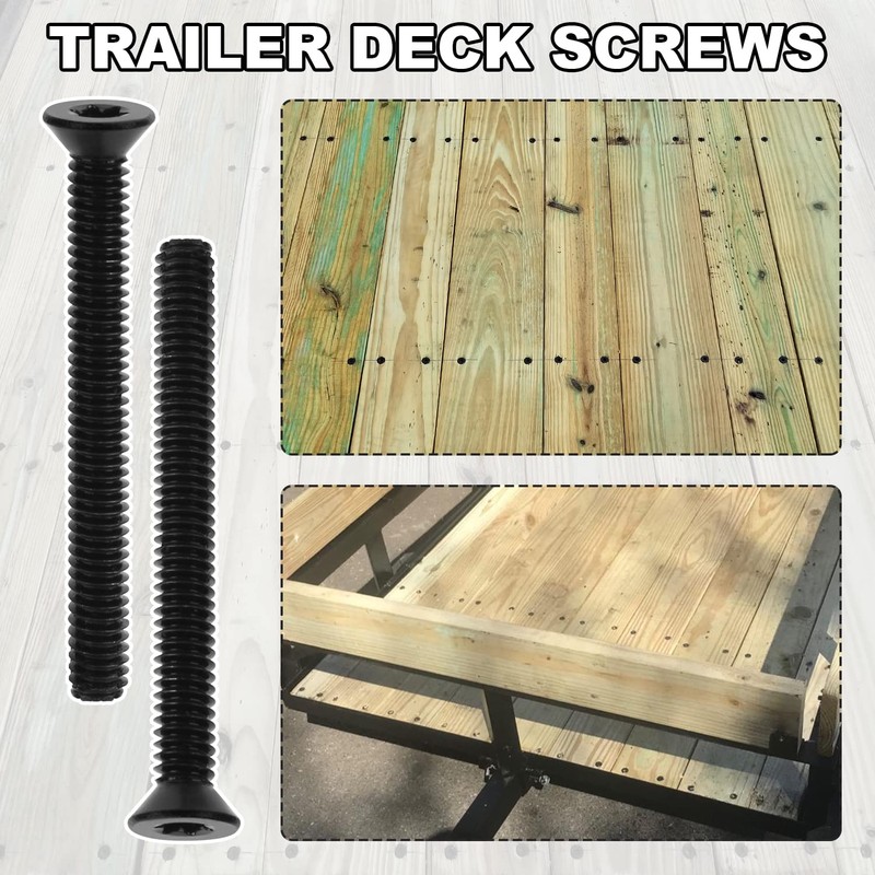 1/4-20 x 2 1/2 Flat Head Trailer Deck Floorboard Thread