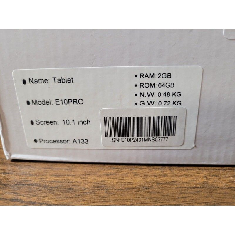 Allwinner Zeepad Allwinner A133 4GB, Wi-Fi, 10.1in - Black