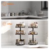 HOOBRO Lazy Susan Organizer, Rotating Spice Rack, 3-Tier Organizer, Turntable
