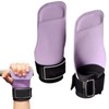 Ptenzor Adjustable Light Purple Weightlifting Wrist Straps, Cowhide & Neoprene