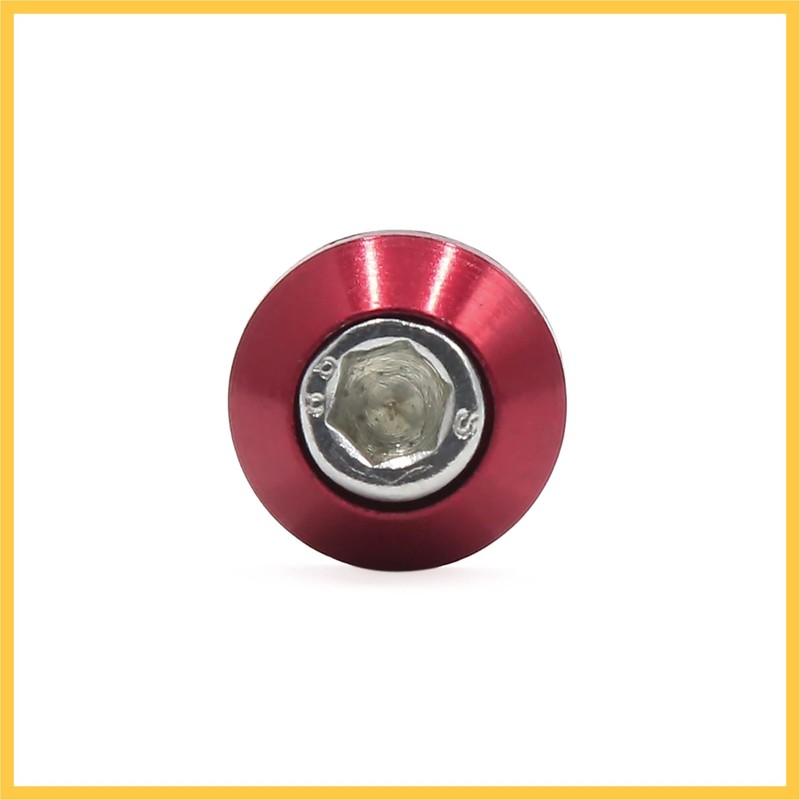 REPAIROCK 4pcs Rose Red 6mm Thread Diameter Motorcycle License Plate