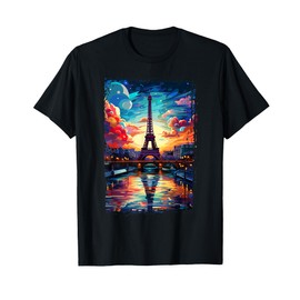 Paris Eiffel Tower T-Shirt I Love Paris Souvenir France T-Shirt