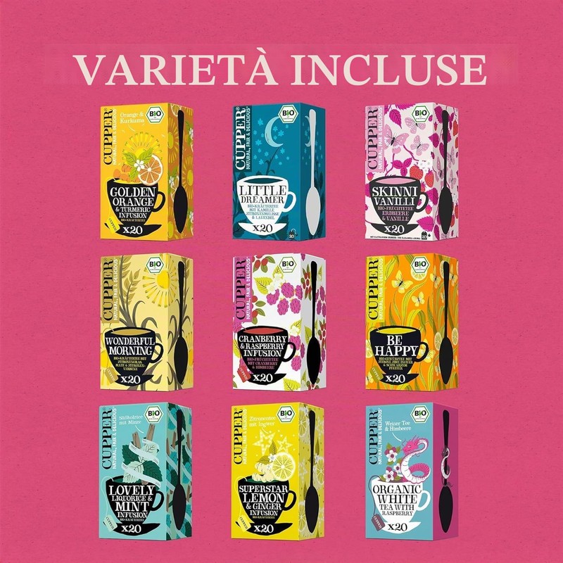 CUPPER Bio Selection Box, collezione di biotees selezionati (1 scatola,