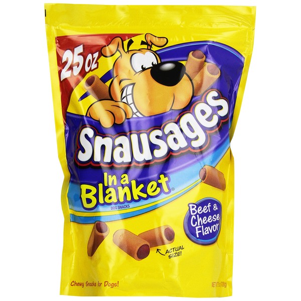 Snausages Snausages in a Blanket Dog Snacks Beef and Cheese,