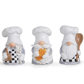 Hodao Chef Gnomes Decorations - Kitchen Home Decorations - Professional Chef Statue - Spring Decorations - Gift for Baking Enthusiasts(3pcs)…