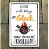 schilderkreis24 Tin Sign Funny Grill Saying "Es gibt viele Wege