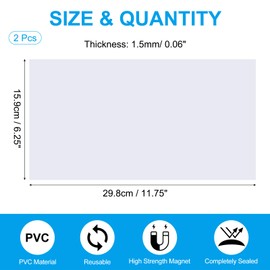 PATIKIL 11.75"x6.25" Magnetic Vent Cover, 2 Pack Floor Wall Air Registers Cover High Strength Magnetic Vent Blocker for Home RV HVAC Fireplace Furnace, White