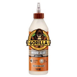 Gorilla Wood Glue, 18 Ounce Bottle, Natural Wood Color, (Pack of 1)