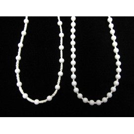 Sew-select Continuous Looped Beaded Roller Blind Chain - Endless Loop Bead Control Cords, Length: 150cm, Chain Type: 8mm Gap