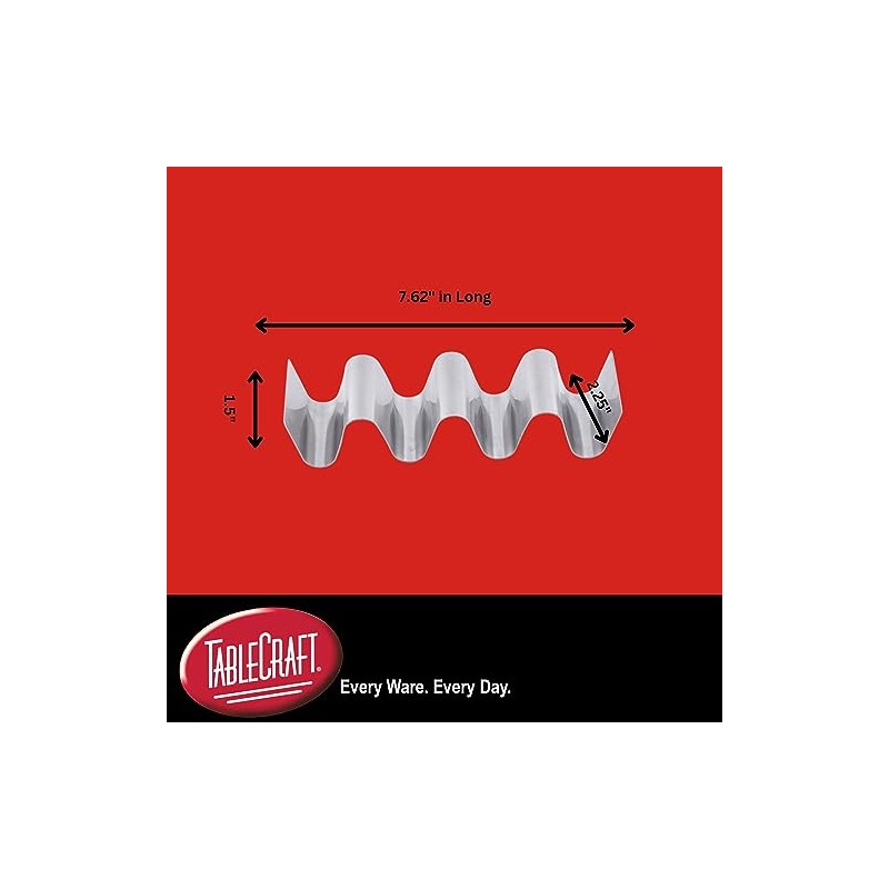 TableCraft Products TRS34 Taco Taxi, Solid Stainless Steel, 3-4