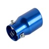 Blue Round Shape Car Exhaust Muffler Tip Straight Pipe 63mm