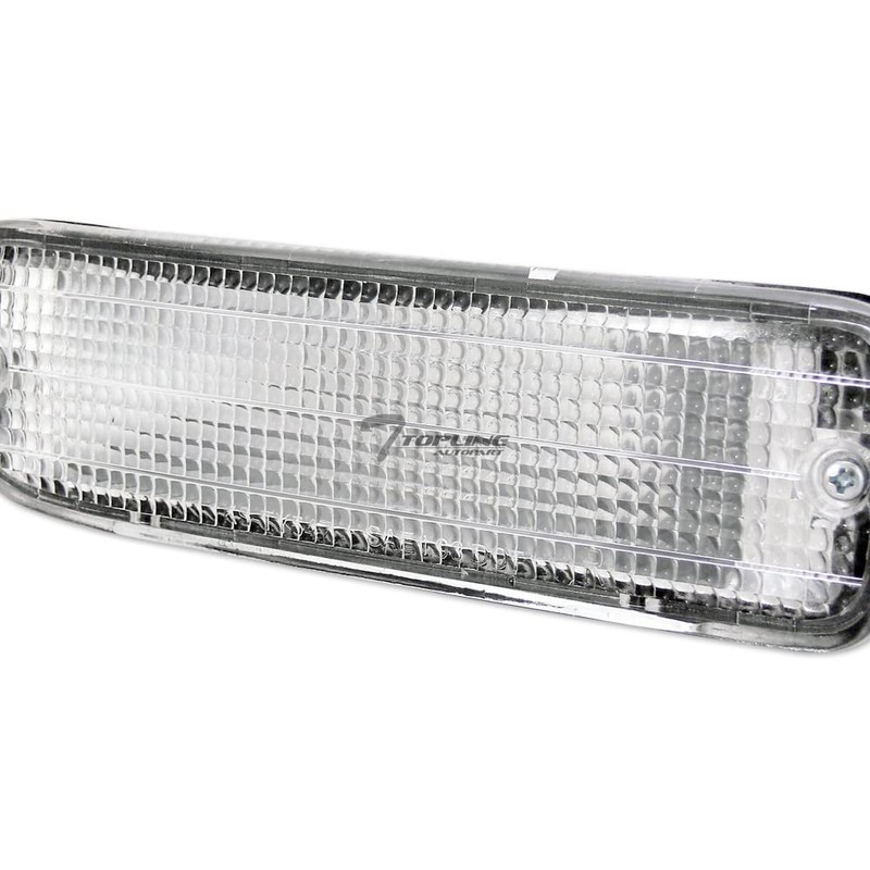 Chrome Clear Housing Front Bumper Turn Signal Lights Parking Lamps
