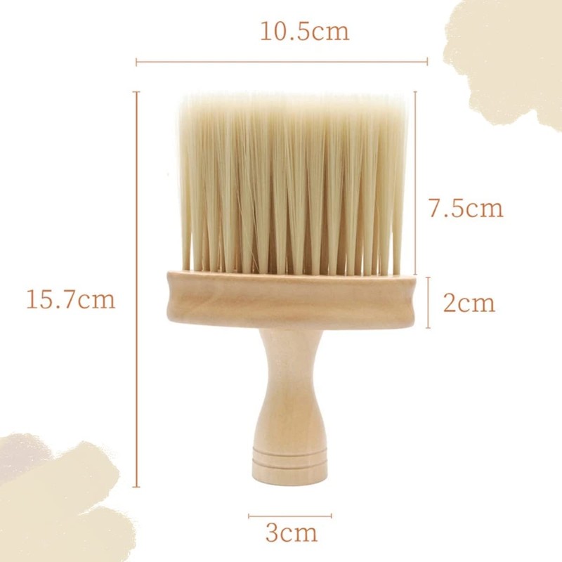 Cepillo Madera Limpieza De Cuello Barbería Corte De Pelo 1pz