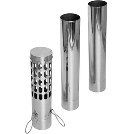 Spark Arrester + Extension Chimney (12.6 inches) x 2 pieces Set/Wood Stove Diameter 2.4 inches (60mm) Chimney Use/Effect: Prevents flying sparks Rain protection Improves combustion efficiency Draft
