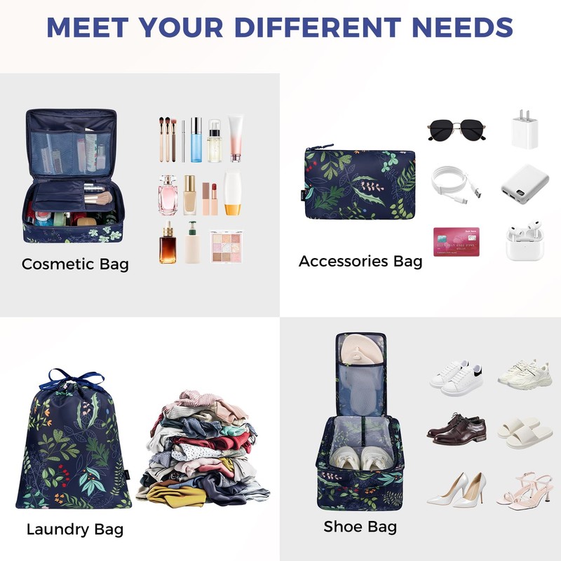 BAGAIL Packing Cubes for Suitcase 8 Set, Lightweight Luggage Packing
