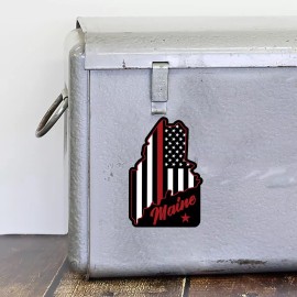 RetroPlanet Maine Supports Firefighters Die Cut Vinyl Sticker