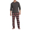 Vlazom Men's Pajamas Set Long Sleeves Soft Pj Top and