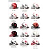 1969 100th Yr Nebraska Cornhuskers Mini Football Gumball Helmets *DIECUT