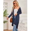Bluetime Women Open Front Long Cardigan Lightweight Long Sleeve High