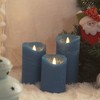 3 Pack Real Wax Flameless Candles Battery Operated LED Pillar