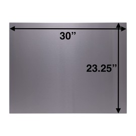 Stainless Steel Backsplash, 30" X 23.25" with Hemmed Edges