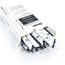 Pentel Floatune, Retractable Advanced Rollerball Pen, 0.5mm Tip, Black Ink, Box of 12