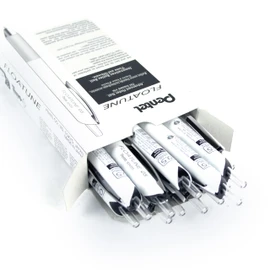 Pentel Floatune, Retractable Advanced Rollerball Pen, 0.5mm Tip, Black Ink, Box of 12