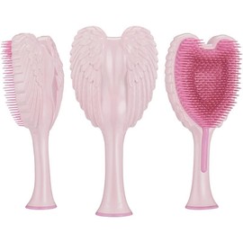 Detangling Hair Brush - Anti Static Angel Wing Hair Brush with Soft & Flexible Bristle for Straight & Wavy Hair - Tangle Angel Hair Detangler Brushes for Blow Drying & Shower - Gloss Pink