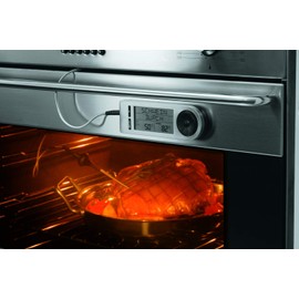 RÖSLE Bratenthermometer digital, Hochwertiges Thermometer zur Bestimmung der idealen Fleischkerntemperatur auf dem Grill oder im Backofen, -20 °C bis 250 °C, mit Magnethalterung, Edelstahl 18/10