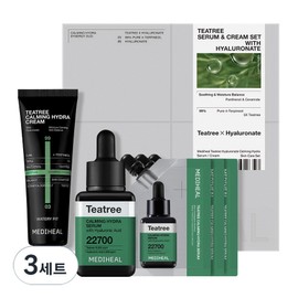 Mediheal Tea Tree Hyaluronic Acid Soothing Moisture Skin Care 3 Piece Set, 3 Sets / 메디힐 티트리 히알루론산 진정 수분 스킨케어 3종 세트, 3세트